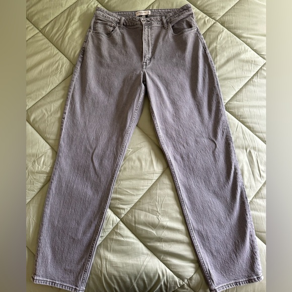 Abercrombie & Fitch Curve Love Grey Mom Jeans - Picture 1 of 4